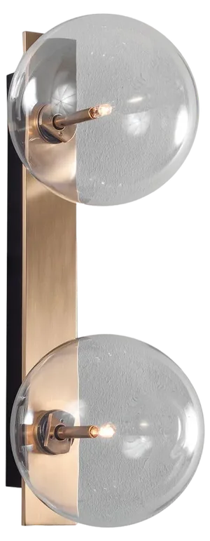 Oslo Dual Brass Wall Sconce by Schwung