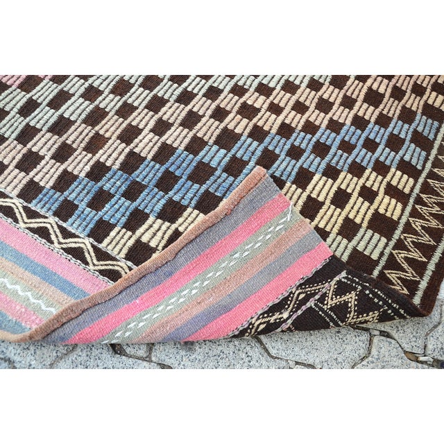 1960s Vintage Decorative Anatolian Kilim Rug For Sale - Image 4 of 11