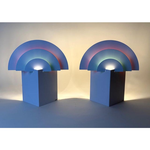 Swedish No Neon Wall Lights attributed to Olle Andersson for Boréns, 1980s, Set of 2 For Sale - Image 4 of 18