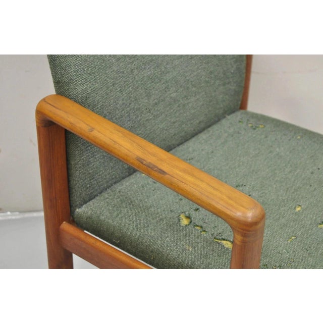 Mid 20th Century Vintage Schou Andersen Mobelfabrik Mid Century Danish Modern Teak Wood Arm Chair For Sale - Image 5 of 12