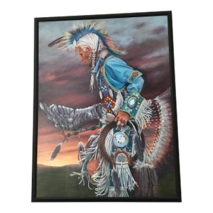 Chief Among Men, Original Oil on Canvas Painting by Al Zerries
