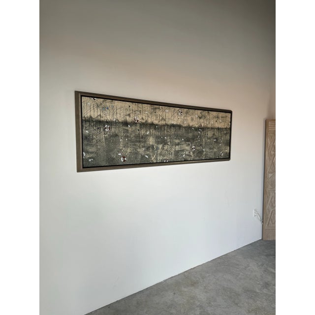 Available for sale this stunning oversize Contemporary organic Modern expressionist abstract oil - acrylic on canvas...