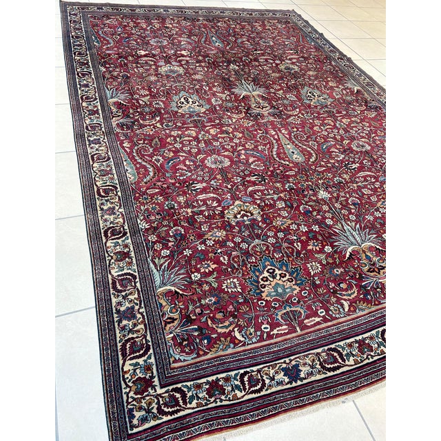 Antique N.east Persian Rug , 10'7" X 15'8" For Sale - Image 4 of 11