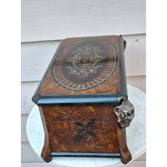 Brown Estate Castillian Imports Aries Treasure Box For Sale - Image 8 of 12