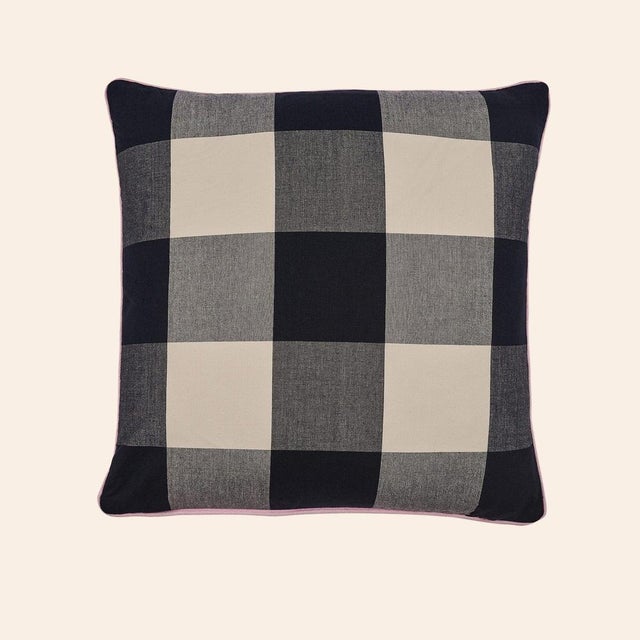 Cosmos Check Cushion by Ceraudo For Sale - Image 5 of 5