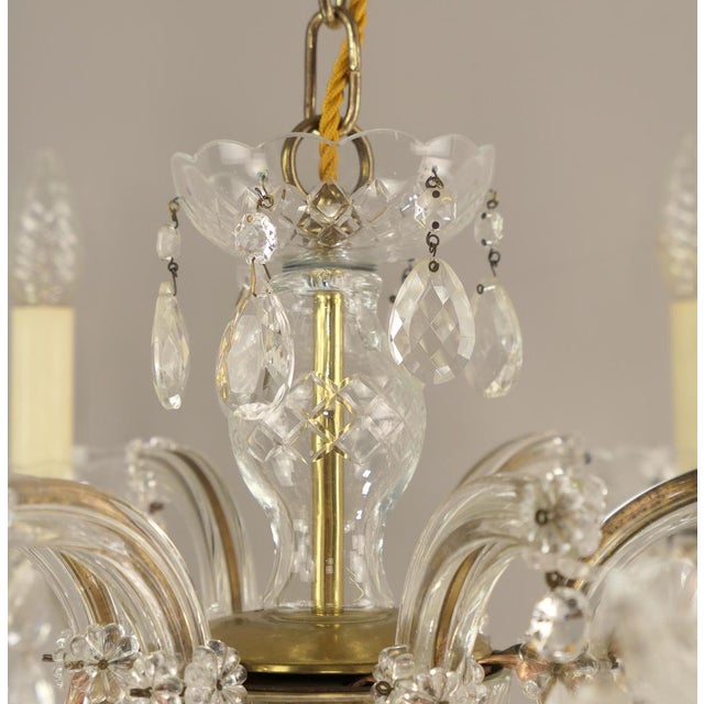 German Crystal Glass Chandelier, 1970s For Sale - Image 6 of 16