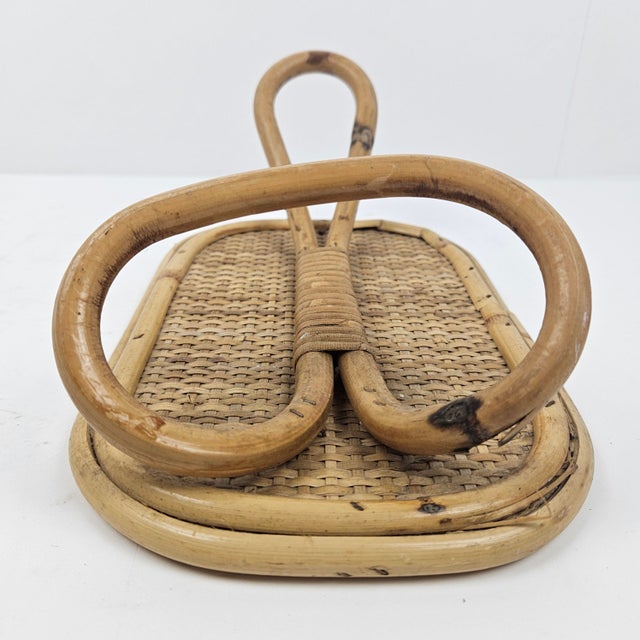 Beige Vintage Italian Coat Hangers in Rattan and Bamboo, 1960s, Set of 3 For Sale - Image 8 of 17