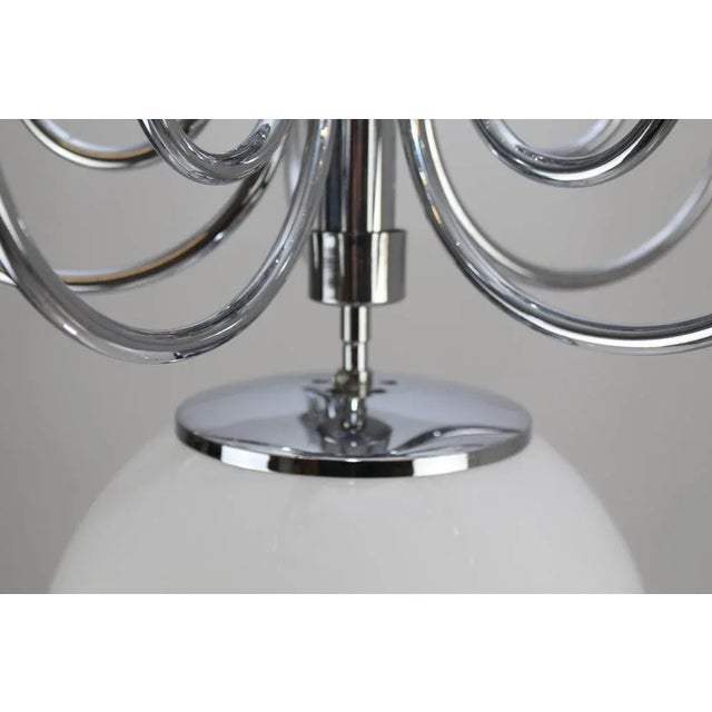 Opaline Glass Chandelier, 1920s For Sale - Image 10 of 13