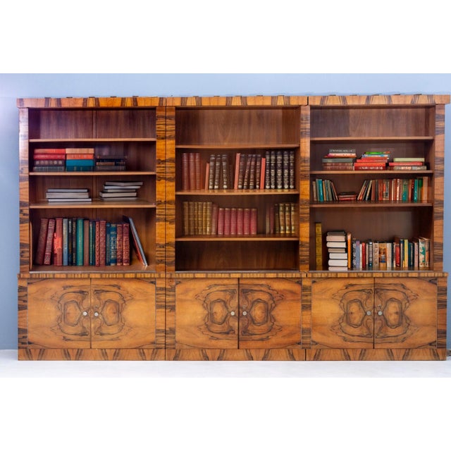 A magnificent and exceptionally well-preserved Art Deco wall unit produced in Czechoslovakia in the 1930s. This...