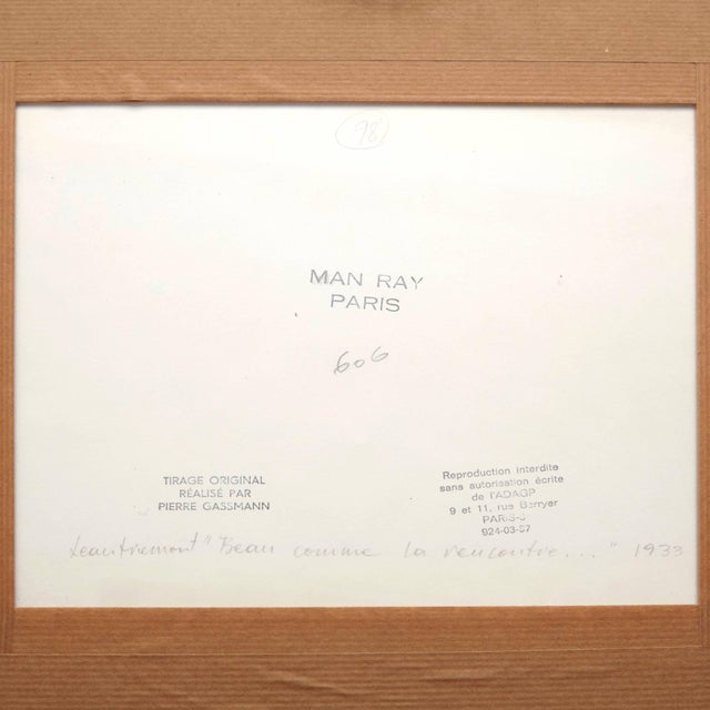 Black Man Ray, Hommage a Lautréamont, Black and White Photograph, Framed For Sale - Image 8 of 9