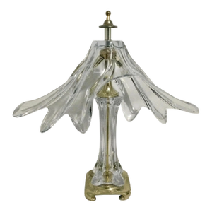 Vintage Cofrac Art Verrier France Crystal Large Tabel Lamp