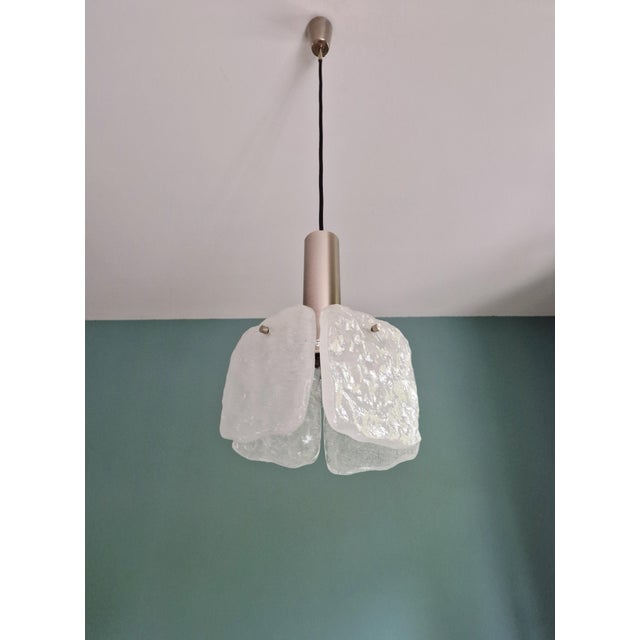 1970s Frosted Glass Pendant Light by J. T. Kalmar for Kalmar Franken KG, 1970 For Sale - Image 5 of 16