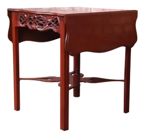 Baker Furniture Historic Charleston Collection Carved Mahogany Pembroke Table