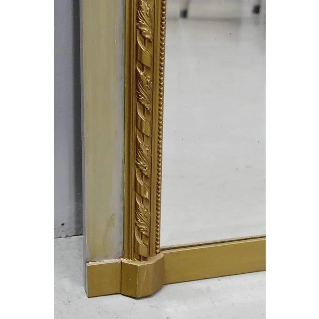 Wood 19th Century Louis XVI Overmantel Mirror For Sale - Image 7 of 9