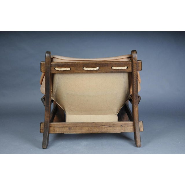 Vintage Lounge Chairs in Leather and Oak from Maison Regain, France, 1960s, Set of 2 For Sale - Image 10 of 18