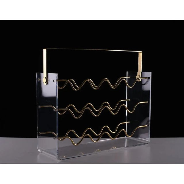 Metal Hollywood Regency Wine Rack by David Lange, France, 1975 For Sale - Image 7 of 8