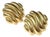 Pair of 14k Yellow Gold Sculptural Earrings Vintage For Sale