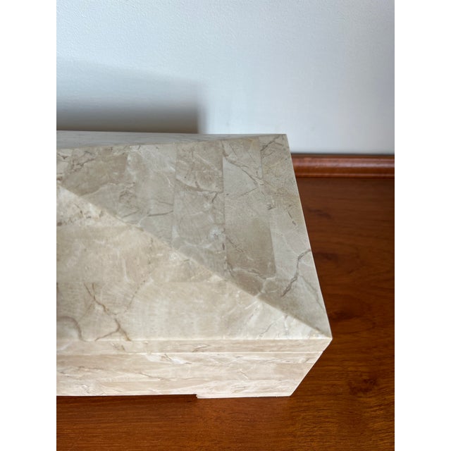 Maitland - Smith Brass Handled Tessellated Lidded Box Maitland Smith For Sale - Image 4 of 9