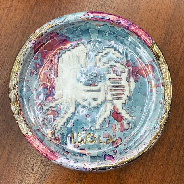 1970s Sardinian Polychrome Ceramic Bowl by Claudio Pulli for Isola, 1970s For Sale - Image 5 of 7