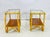 1950s Bamboo and Glass Side Tables - Set of 2 For Sale In Los Angeles - Image 6 of 12