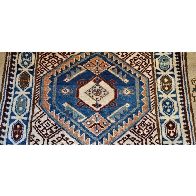 Early 20th Century Vintage Afghan Tribal Square Prayer Rug- 3′7″ × 3′8″ For Sale - Image 4 of 11