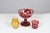 Bohemian Crystal Glass Set in Ruby Red and Yellow, 1880s, Set of 3 For Sale - Image 11 of 12