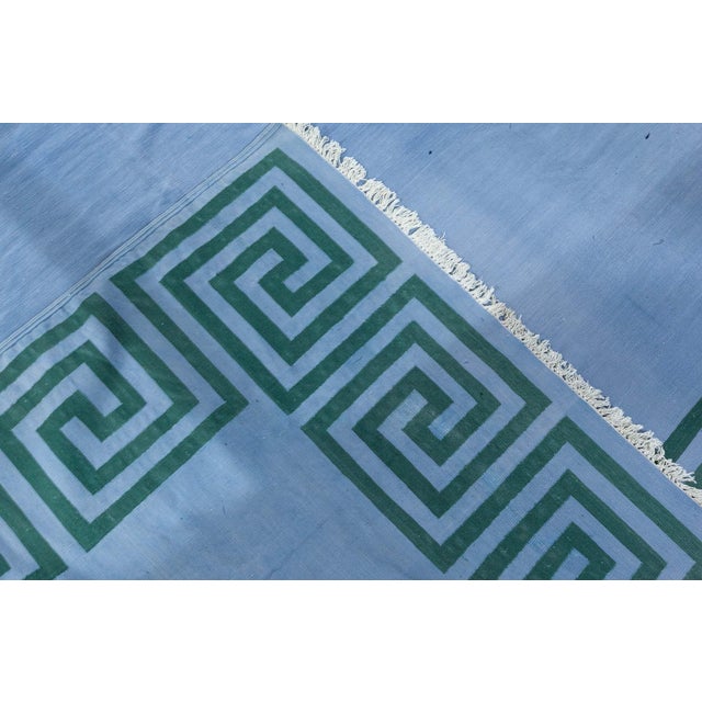 Mid-Century Modern Doris Leslie Blau Vintage Indian Dhurrie Rug For Sale - Image 3 of 9