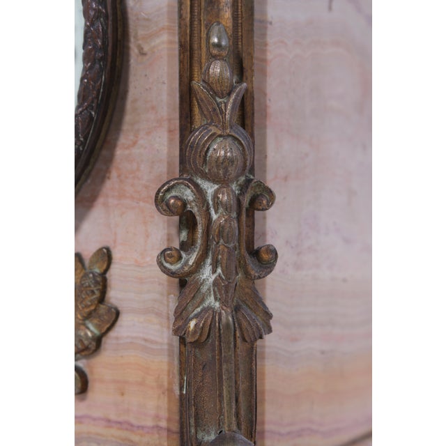 Japy Freres French Bronze & Marble Mantle Clock For Sale - Image 11 of 14