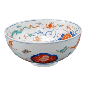 Japanese Imari Bowl Foo Lion Design Circa 1900