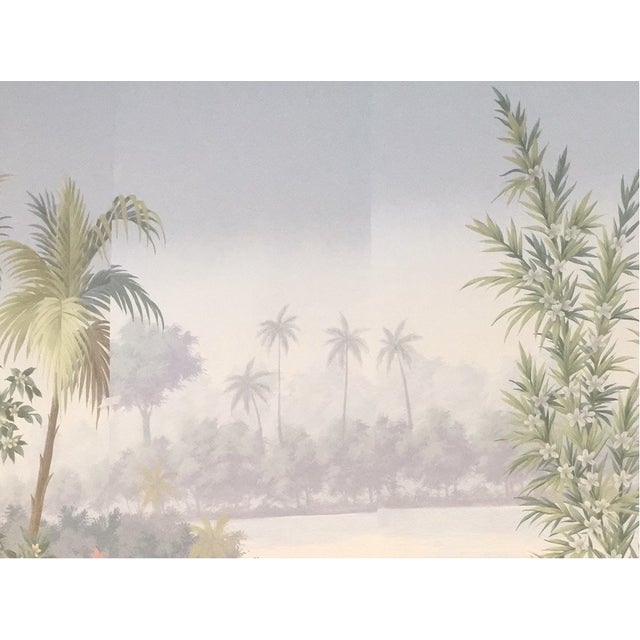 Not Yet Made - Made To Order 36" * H96" * 2ps, New Chinese Zen Wallpaper, Misty Lotus Pond Watertown Mural, Healing Tropical Plant Wallpaper For Sale - Image 5 of 6