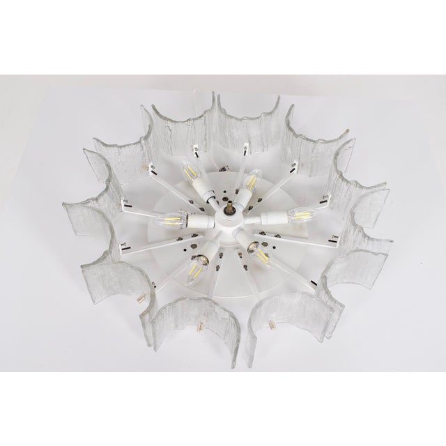 1970s Large Dodecagon Star Ice Ceiling Light from Kaiser, 1970s For Sale - Image 5 of 7