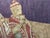 Oversized Vintage Andean Musicians Banana Leaf Mosaic Folk Art – Purple, Red & Cream For Sale - Image 13 of 17