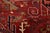Heriz Rug 9'9'' X 12'6'' Red Wool Vintage Tribal Hand-Knotted Oriental Carpet For Sale - Image 11 of 15