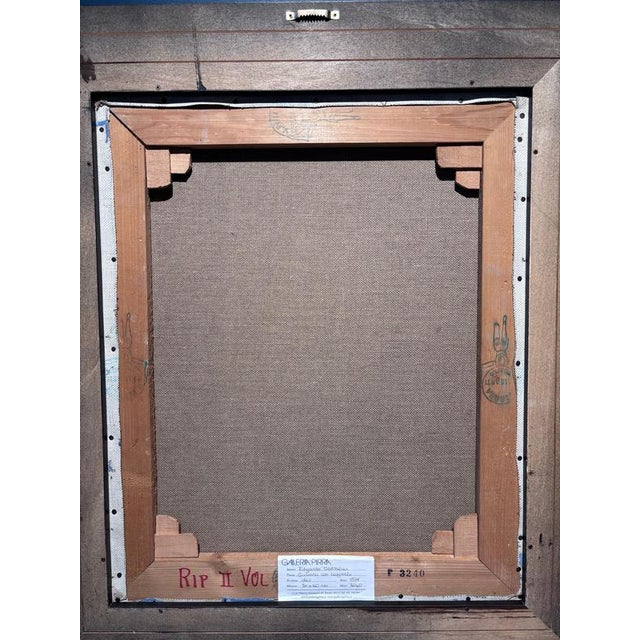 Edgardo Corbelli, Giuliana with Hat, Oil on Canvas, 1976 For Sale - Image 7 of 8