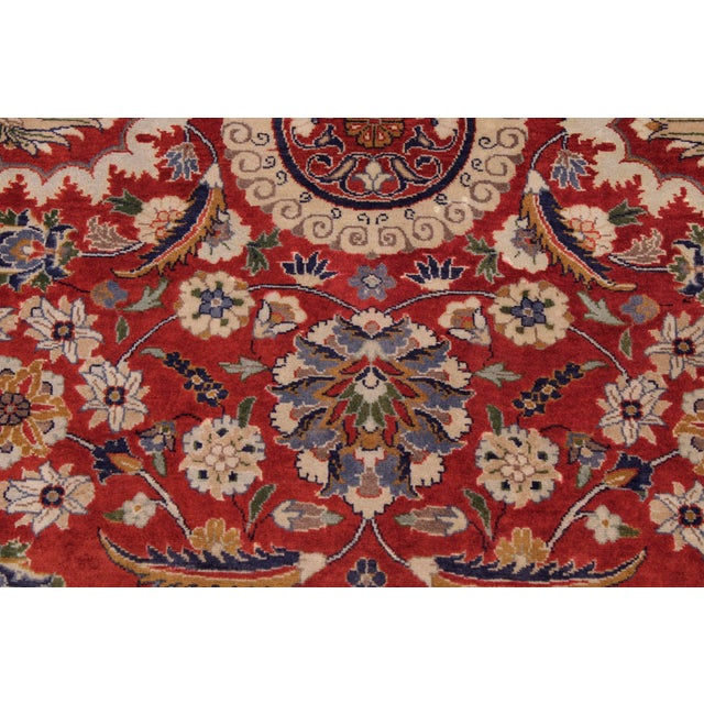 Shabby Chic 1990's Agra Tabriz Pak-Persian Rust/ Wool Rug - 9'3'' X 12'4'' For Sale - Image 4 of 9
