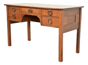 Gustav Stickley Antique Mission Oak Arts & Crafts Writing Desk, Newly Refinished
