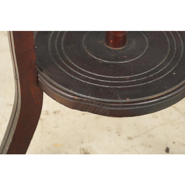 Wood Mid 20th Century Victorian Style Tiered Wood Plant Stand For Sale - Image 7 of 11