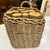 Wood Vintage Kubu Rattan, Rare One Handled, Almost Square Gathering Basket - Rustic European - CottageCore - French Country - Farmhouse For Sale - Image 7 of 8