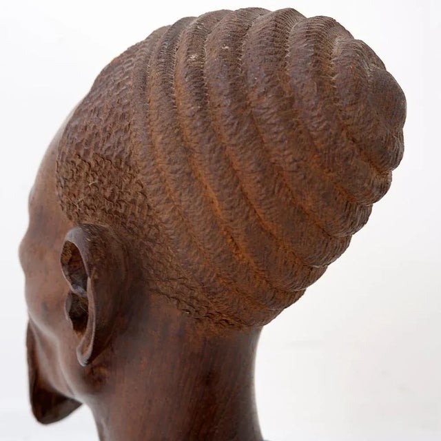 Congolese Bust in Wenge, Mid-20th Century For Sale - Image 12 of 14