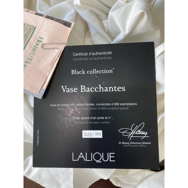 Lalique Lalique Vase, Bacchantes Black Collection Large Limited Edition For Sale - Image 4 of 7