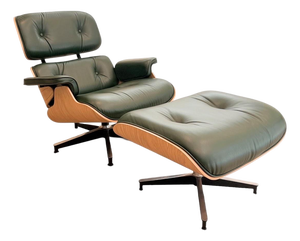 Eames Lounge Chair and Ottoman by Herman Miller – Green Leather