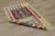 White 1960s Turkish Geometric Red and Blue Hand Knotted Kilim Rug For Sale - Image 8 of 13