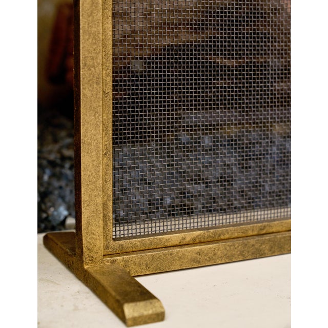 Brilliant Gold Dakota Fireplace Screen For Sale - Image 9 of 12