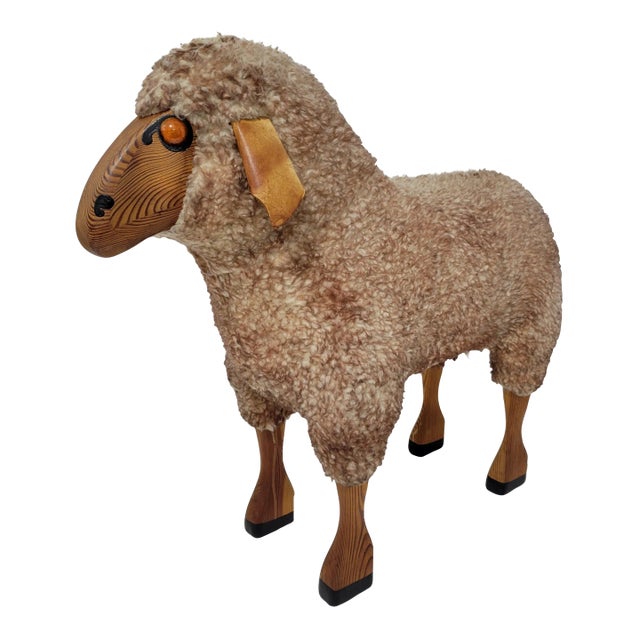 置物 Meier Germany sheep vintage Buy Meier Germany Wooden White Grazing Lamb Sheep Nursery