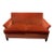 Hickory Chair Furniture Company Burnt Orange Velvet Loveseat For Sale