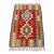 1970s Southwestern Style Geometric Design Handmade Red Oushak Accent Kilim Rug For Sale