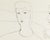 A 1960 ink drawing of two figures by the American artist Harry Hilson (1935-2004). This drawing features two stylized...