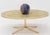 Sand Abalone Shell Cast in Resin Oval Top Coffee Table on X-Shape Base For Sale - Image 8 of 10