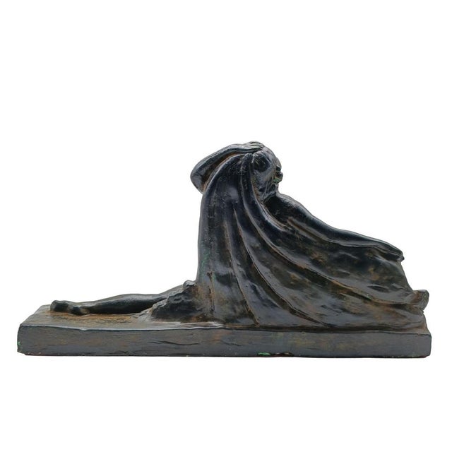 The patinated terracotta sculpture depicts the famous Greek myth of “Leda and the Swan,” in which Zeus, transforming...