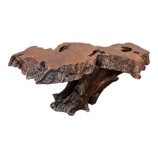 Mid 20th Century Modern Live Edge Coffee Table For Sale